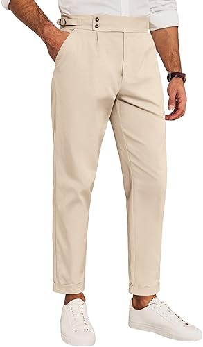 Runcati Stretch Tapered Cotton Dress Pants