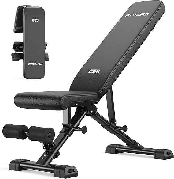 FLYBIRD 800LBS Foldable FID Weight Bench