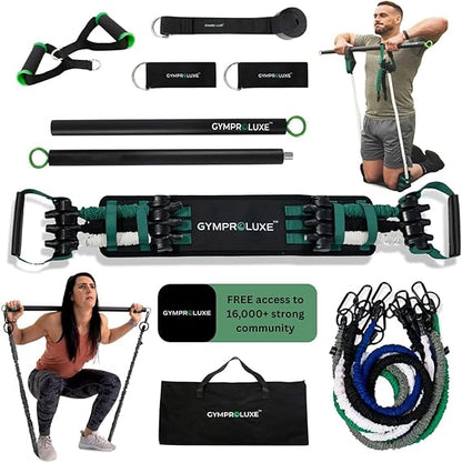 Gymproluxe™ All-In-One Portable Gym | 200lbs Resistance Bar Set