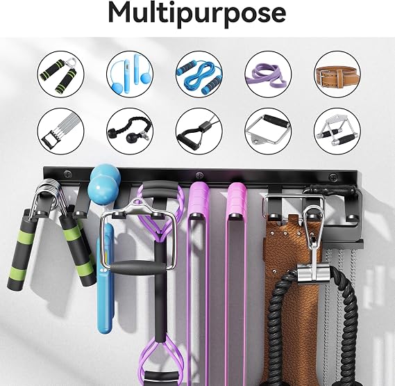 Wall-Mounted Storage Organizer for Gym Gear & Bands