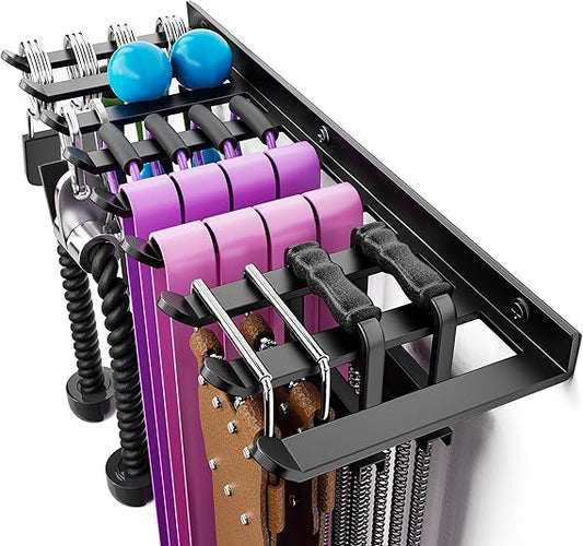 Wall-Mounted Storage Organizer for Gym Gear & Bands