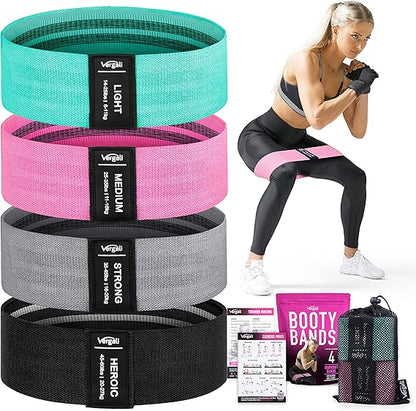 Premium Elastic Booty Bands with Workout Guide