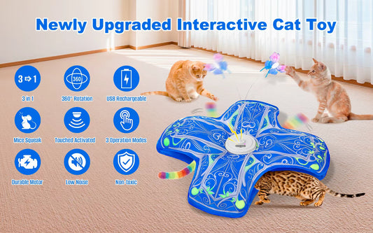 Rechargeable Fluttering Hide & Seek Cat Toy
