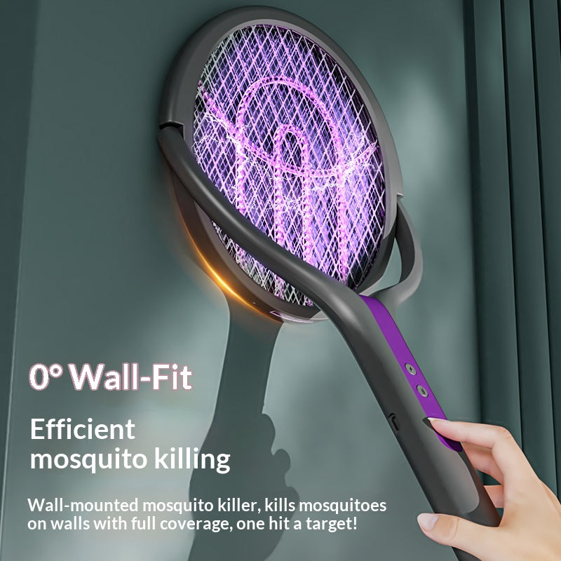 Rechargeable Rotating Head Fly Swatter & Zapper Lamp