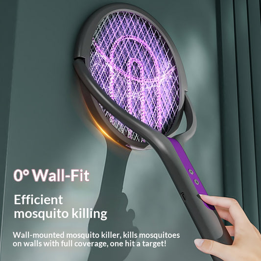 Rechargeable Rotating Head Fly Swatter & Zapper Lamp