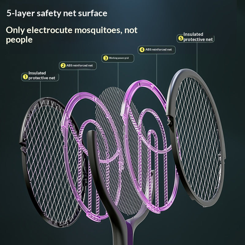Rechargeable Rotating Head Fly Swatter & Zapper Lamp